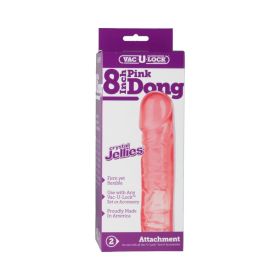 Vac U Lock  8 Inch Pink Dong