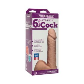 Vac U Lock  6 Inch UR3 Cock White