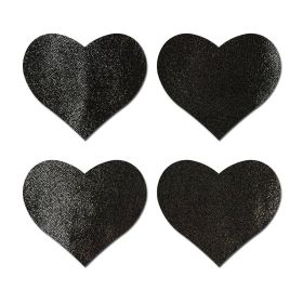 Pastease Petites Liquid Hearts Pasties Black 2
