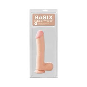 Basix Rubber Works 10 in. Dong With Balls & Suction Cup