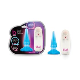 B Yours Basic Anal Pleaser Remote Controlled Vibrating Anal Plug Blue