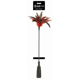 Sportsheets Sex & Mischief Feather Slapper Dual Ended Tickler Crop Red/Black