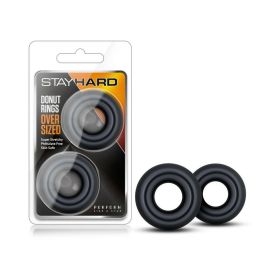 Stay Hard Donut Rings Oversized Cockring 2 Pack Black