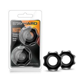 Stay Hard Nutz Cockring 2 Pack Black