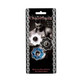Chain Gang Cockrings 3pk (Clr Blue Blk)