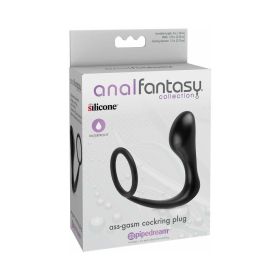 Anal Fantasy Collection Silicone Ass Gasm Cockring Plug Black