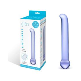 Glas 6.75 in. Purple G Spot Tickler Glass Dildo