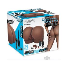 Luvdolz Remote Control Rechargeable Doggy Style Pussy & Ass W/douche - Mocha