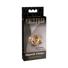 Fetish Fantasy Gold Magnetic Nipple Clamps Gold