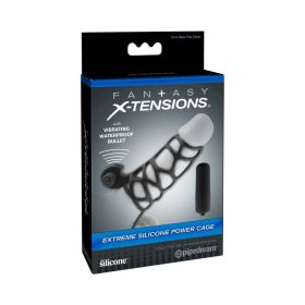 Fantasy X tensions Vibrating Extreme Silicone Power Cage Black