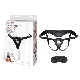 Lux Fetish Patent Leather Strap On Harness Black