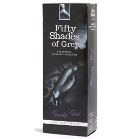 Fifty Shades of Grey Greedy Girl Rechargeable Silicone G Spot Rabbit Vibrator Black