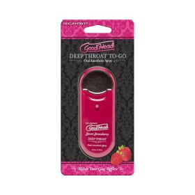 Goodhead to Go   Deep Throat Spray .33oZ . Sweet Strawberry
