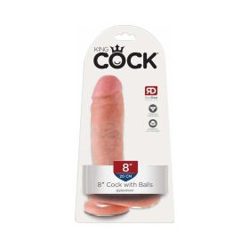 King Cock 8 in. Cock With Balls Realistic Suction Cup