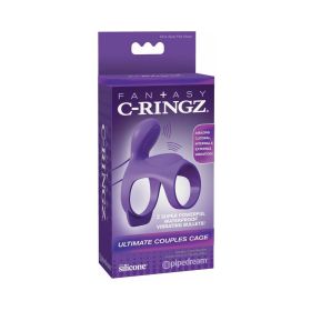 Fantasy C Ringz Ultimate Couples Cage Vibrating Cock Sheath Purple