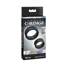 Fantasy C Ringz Max Width Silicone Rings 2 Piece Set Black