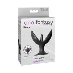 Anal Fantasy Collection Silicone Insta Gaper Expanding Plug Black