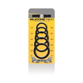 Boneyard Silicone Ring 5 Pcs Kit Black