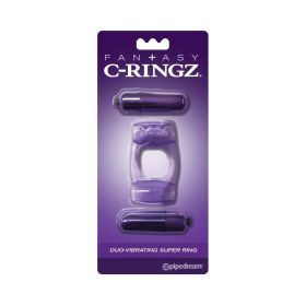 Fantasy C Ringz Duo Vibrating Super Ring With Dual Bullets Purple