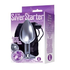 The 9''s  The Silver Starter  Bejeweled Stainless Steel Plug  Violet