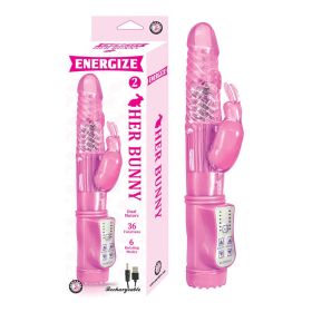 Energize Her Bunny 2 Rechargeable Dual Motors 36 Function 6 Rotation Modes Waterproof  Pink