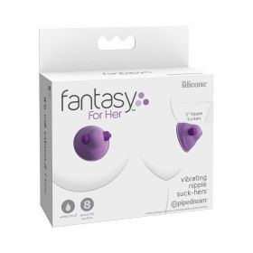 Fantasy For Her Silicone Vibrating Nipple Suck Hers Purple