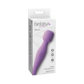 Fantasy For Her Body Massage Her Rechargeable Silicone Wand Vibrator Purple
