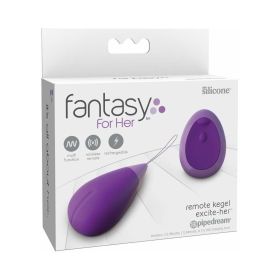 Fantasy For Her Remote Kegel Excite Her Rechargeable Silicone Trainer Purple