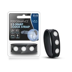 Performance VS5 Silicone 3 Snap Cock Strap Black