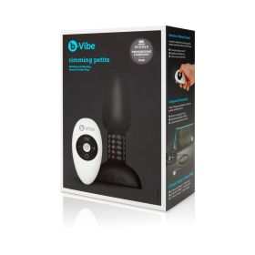 b Vibe Rimming Petite Rotating and Vibrating Remote Control Plug Black