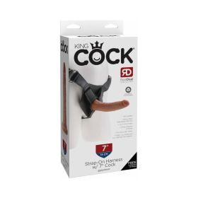 King Cock Strap On Harness With 7 in. Cock Tan