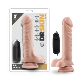 Dr. Skin Dr. James Realistic 9 in. Vibrating Dildo with Balls