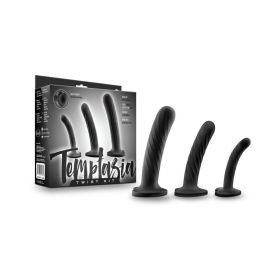 Temptasia Twist Kit 3 Piece Silicone Dildo Set Black