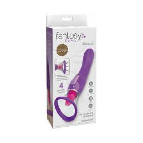 Fantasy For Her Her Ultimate Pleasure Dual Ended Vibrator With Licking Suction Purple
