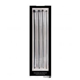 Ouch! Urethral Sounding 4 Piece Silicone Dilator Set Black