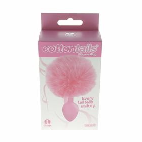 The 9''s Cottontails Sioicone Bunny Tail Butt Plug Pink