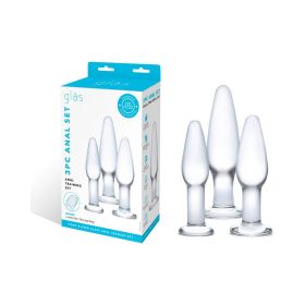Glas 3 Piece Glass Anal Plug Training Set