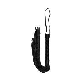 Ouch! Luxury DiamonD Patterned Whip Flogger Black