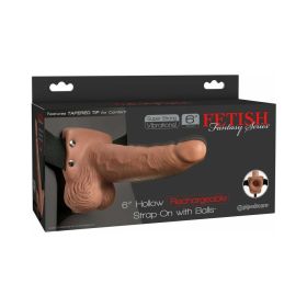 Fetish Fantasy Series Rechargeable Vibrating 6 in. Hollow Strap On With Balls