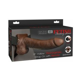 Fetish Fantasy Series Vibrating 8 in. Hollow Strap On With Balls