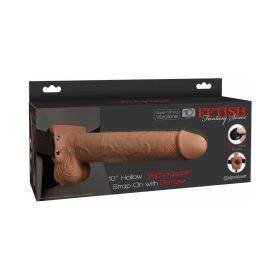 Fetish Fantasy Series Vibrating 10 in. Hollow Strap On With Balls