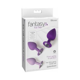Fantasy For Her 3 Piece Silicone Her Little Gems Trainer Plug Set Purple