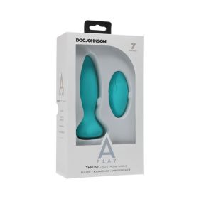 A Play Thrust Adventurous Rechargeable Silicone Anal Plug with Remote