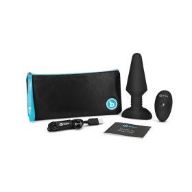 b Vibe Rimming XL Rotating and Vibrating Remote Control Plug Black