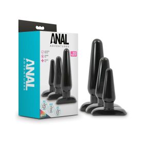 Anal Adventures 3 Piece Basic Plug Kit Black