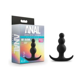 Anal Adventures Platinum Silicone Beaded Plug