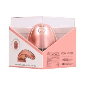 Twitch Rechargeable Hands Free Suction & Vibration Toy Rose Gold