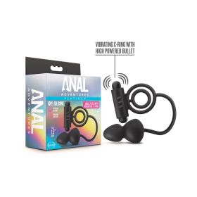 Anal AdventuresÂ Platinum Silicone Anal Plug with Vibrating c ring