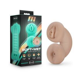M for Men Soft + Wet Double Trouble Glow in the Dark Self Lubricating Stroker