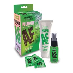 Numb AF Spearmint Flavored Densitizing Collection Cream  Spray & Mints